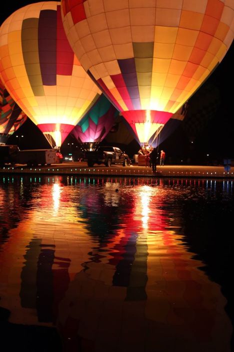 Hot Air Balloons Light Up the Night